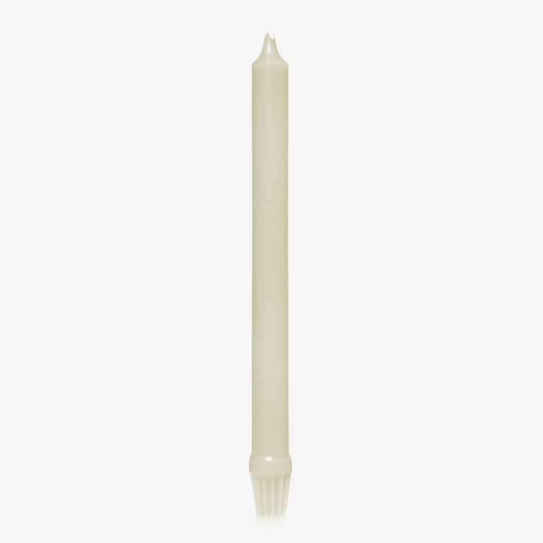 Ivory candle on a white background