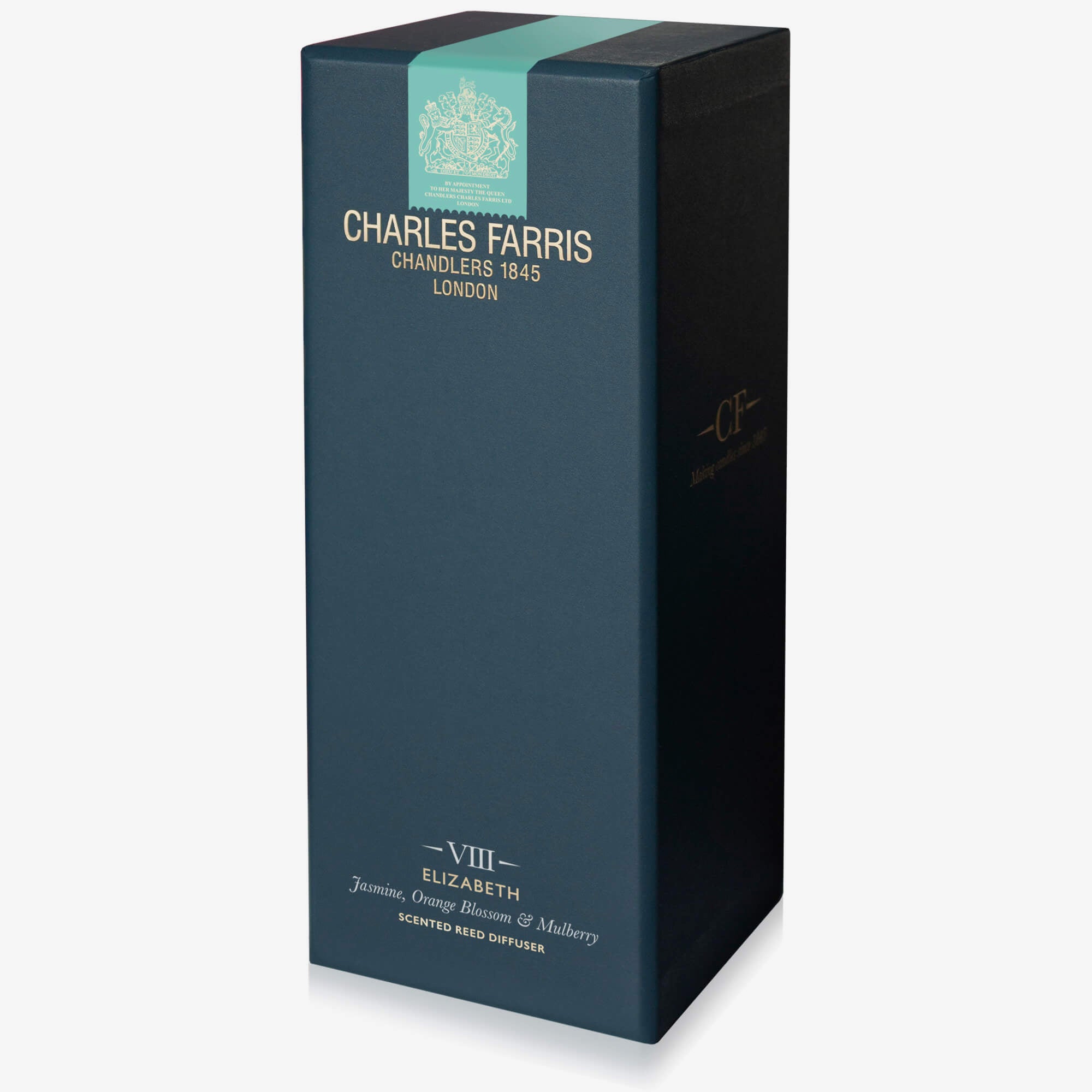 Blue box with 'Charles Harris' branding on a white background