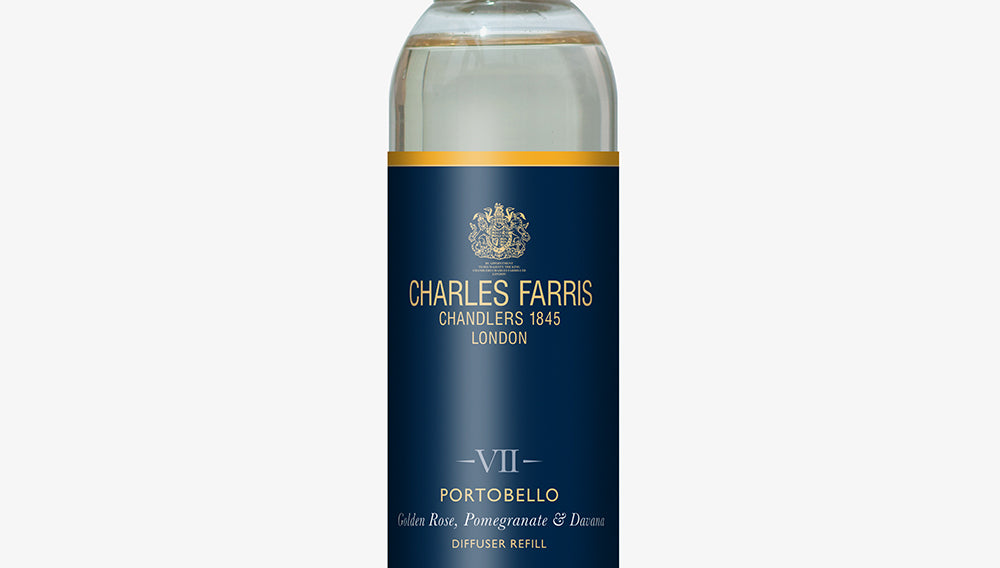 Charles Farris diffuser refill bottle on a white background
