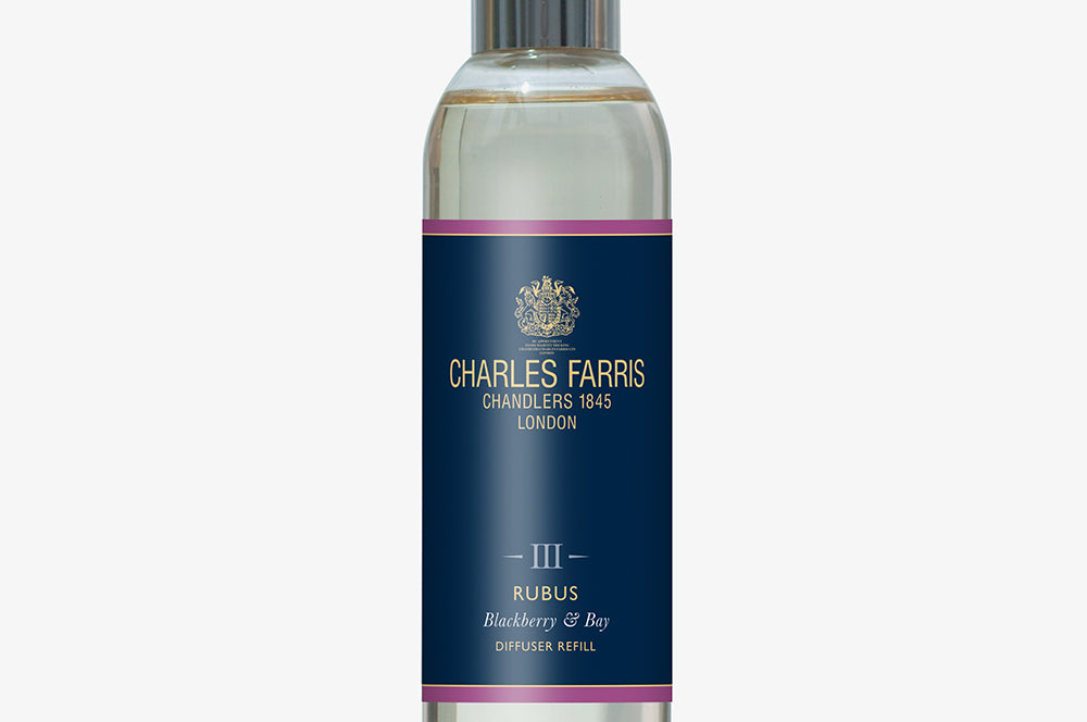 Charles Farris diffuser refill bottle on a white background