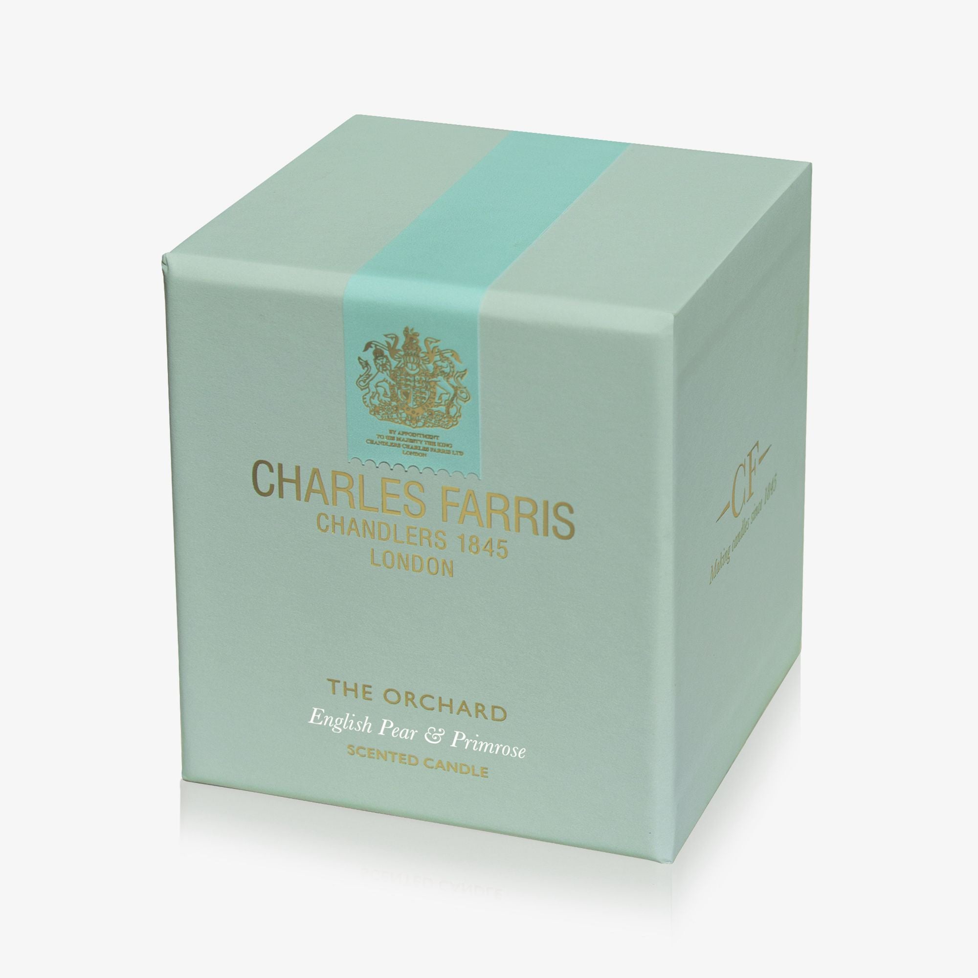 Light green box with 'Charles Farris' branding on a white background
