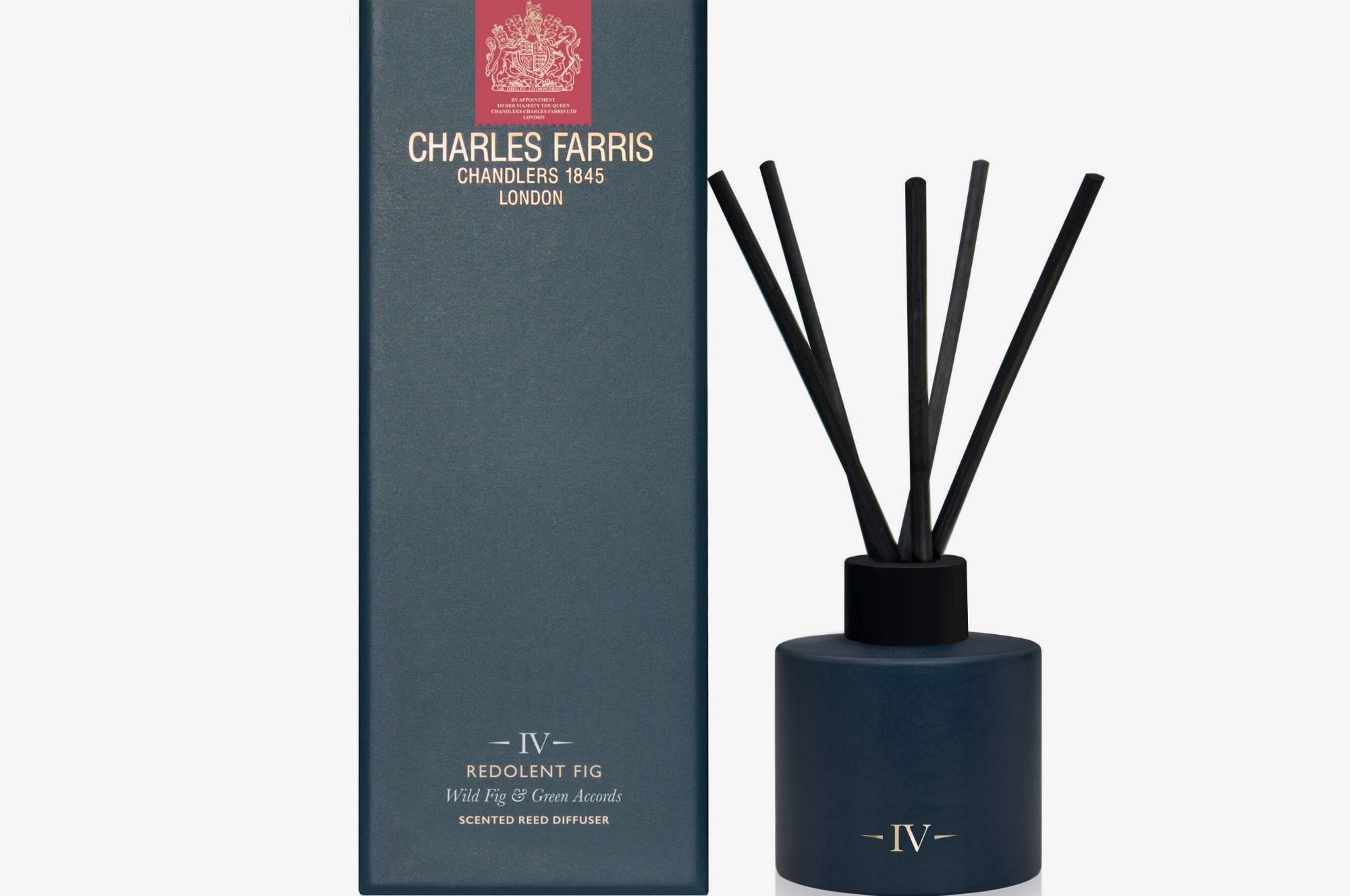 Charles Farris diffuser bottle with packaging on a white background