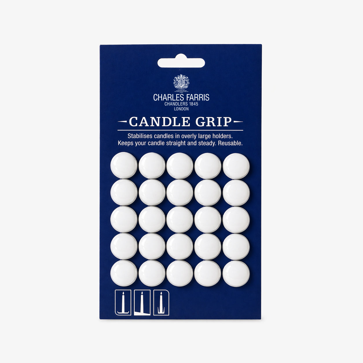 A Charles Farris packet of wax candle grips. 