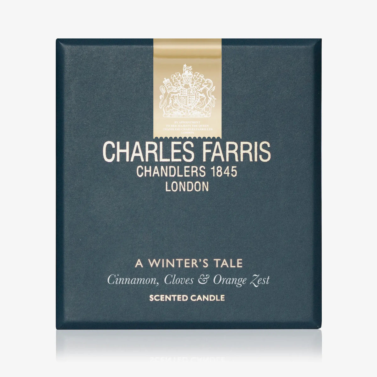 Charles Farris scented candle packaging on a white background