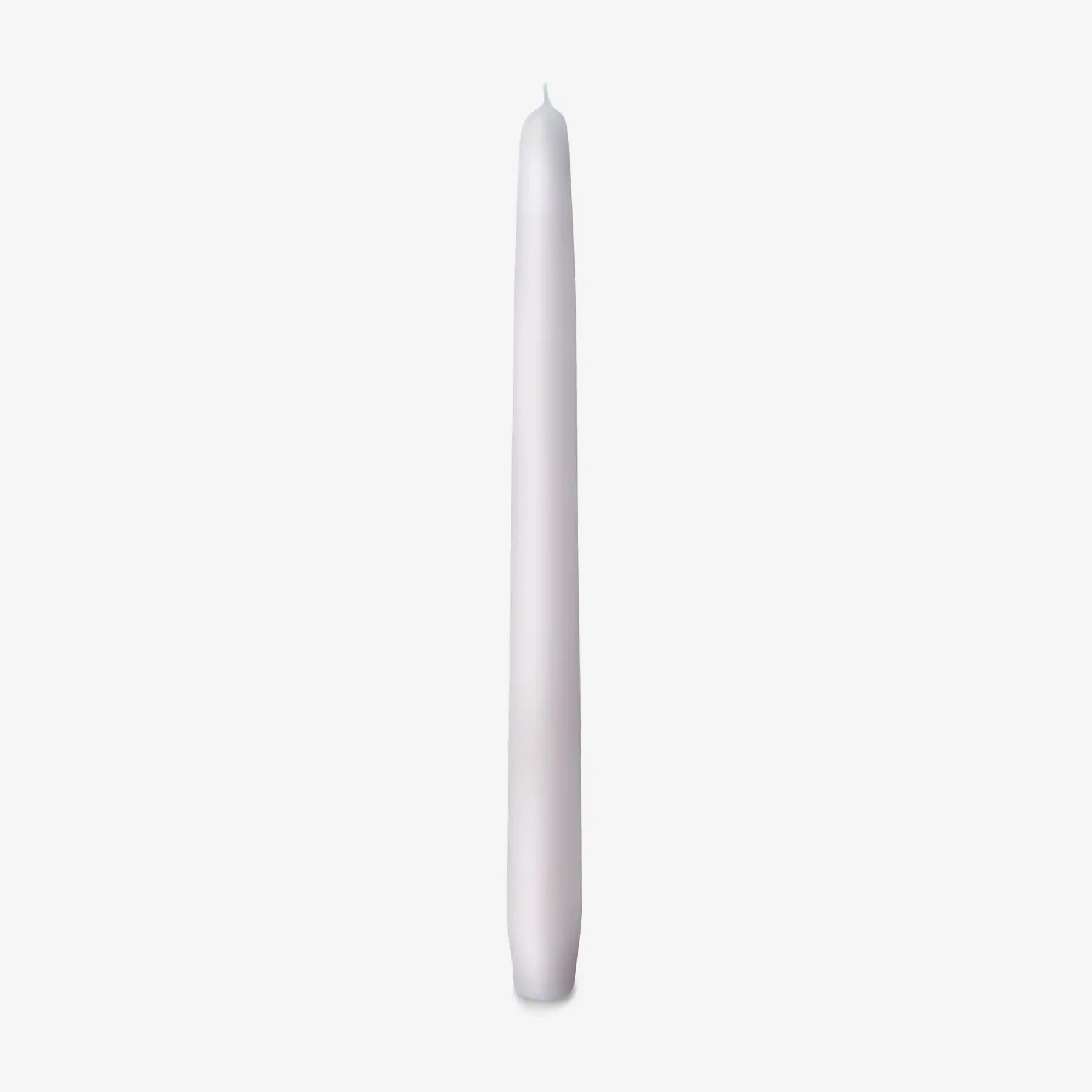 White candle on a white background