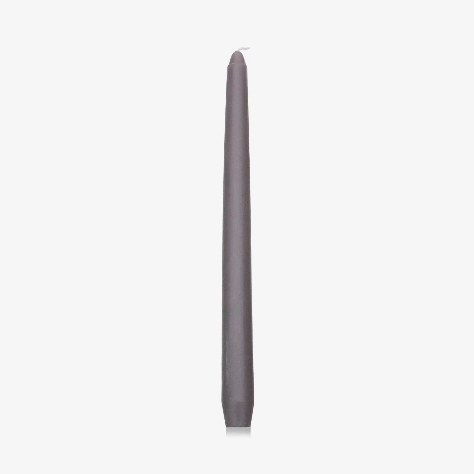Gray candle on a white background