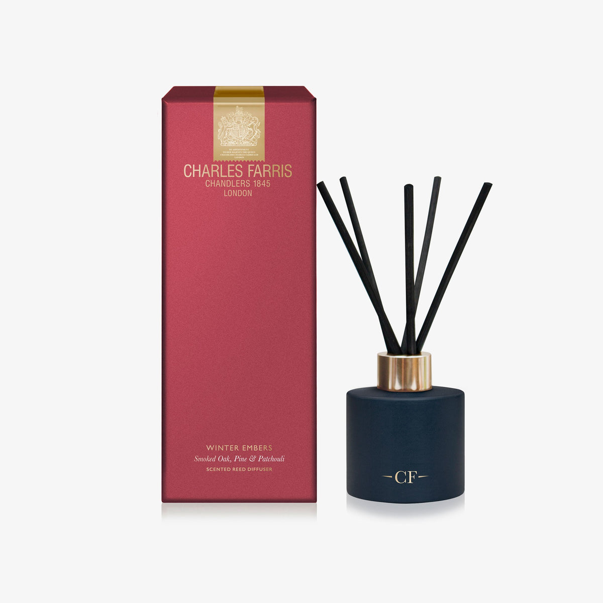 Charles Farris Winter Embers reed diffuser in smoked oak, pine and patchouli