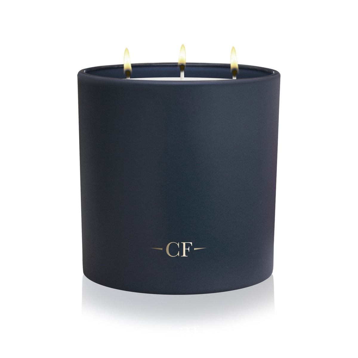 Charles Farris A Winter's Tale three-wick scented candle, jar view, in cinnamon, cloves and orange zest