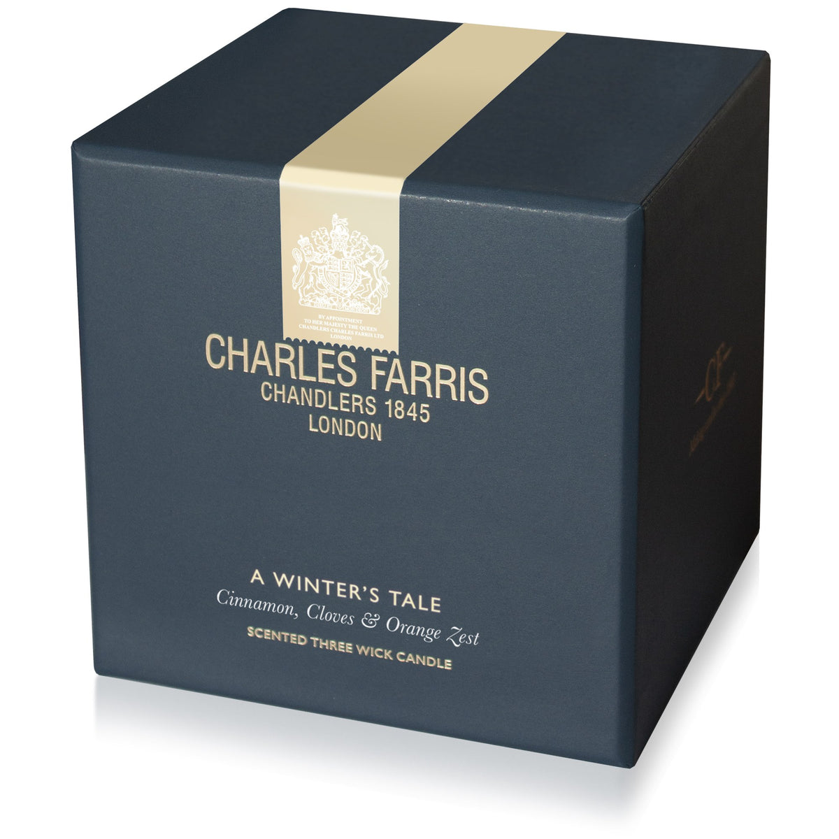 Charles Farris A Winter's Tale three-wick scented candle gift box in cinnamon, cloves and orange zest 
