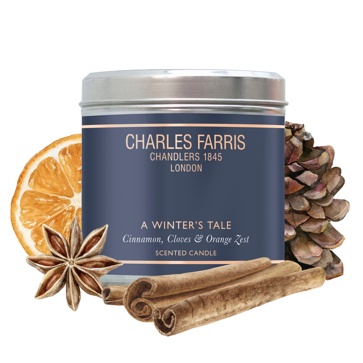 Charles Farris 'A Winter's Tale' scented tin candle