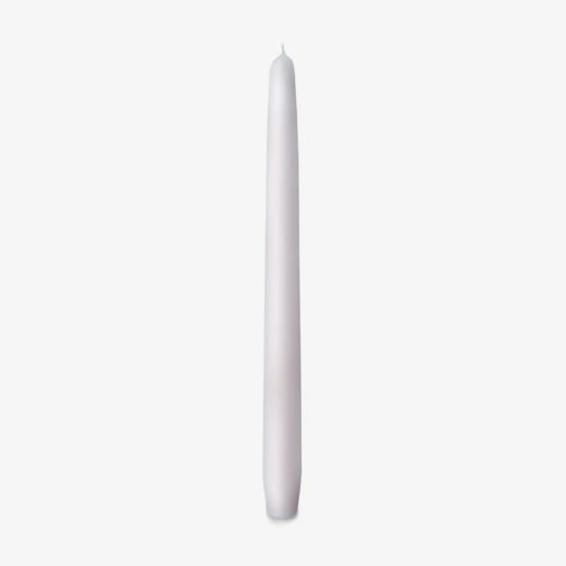 white coloured tapered candle
