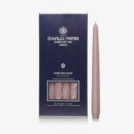 blush coloured tapered candles