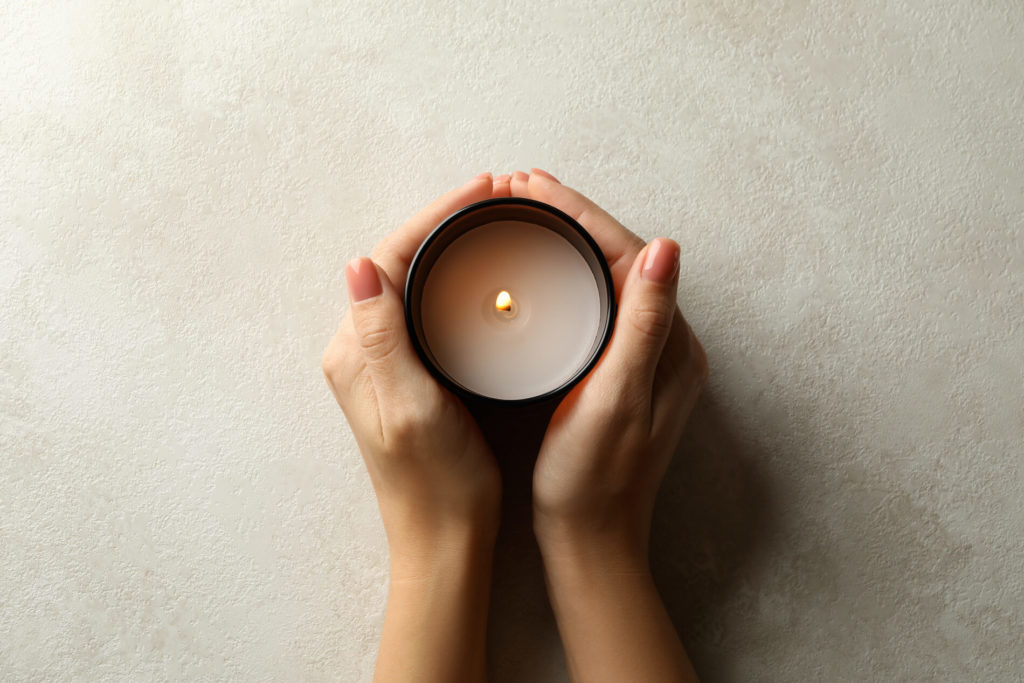 holding candle