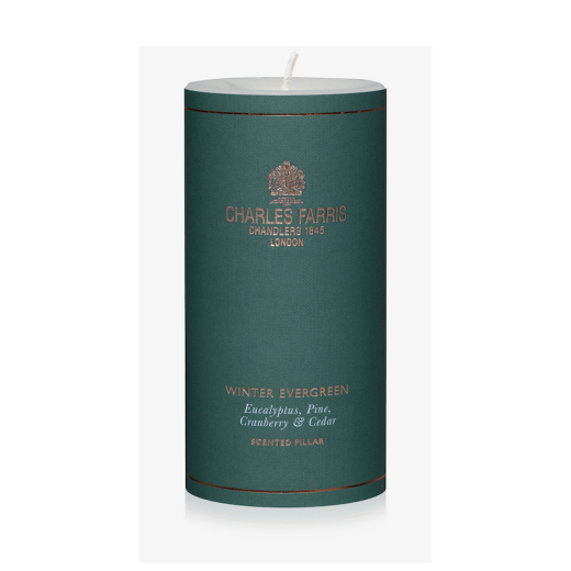 winter evergreen scented candle