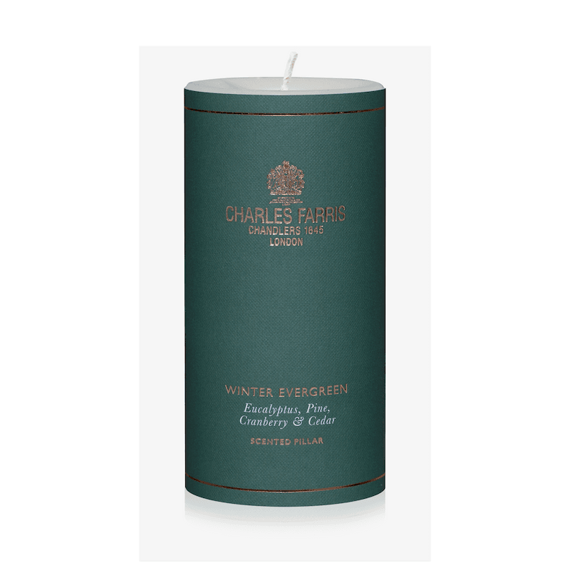 winter evergreen scented candle