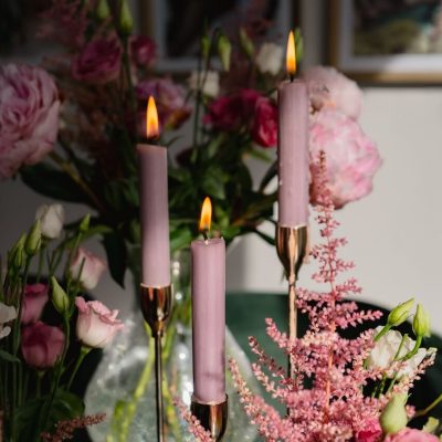 pink candles