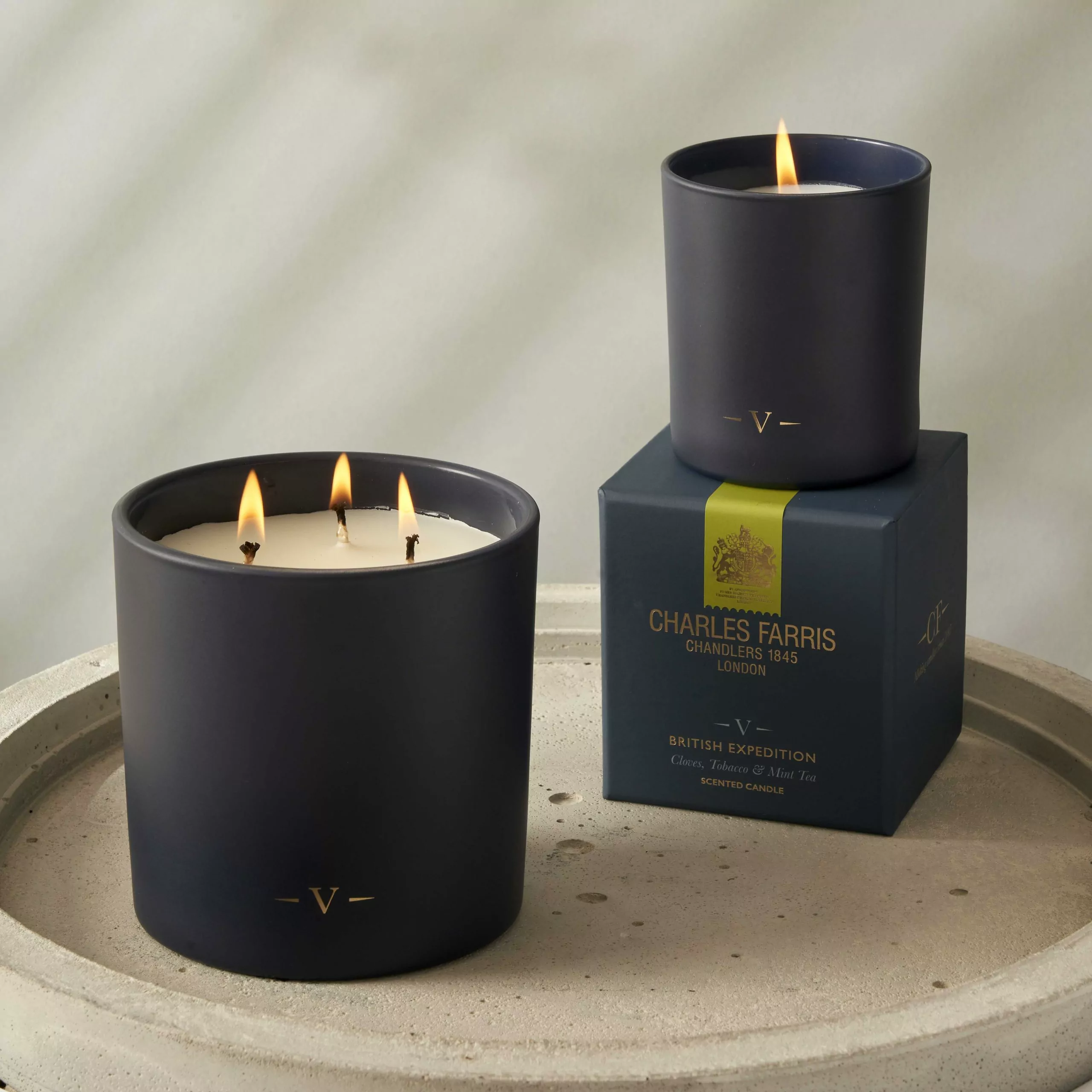 Charles Farris British Expedition 1-Wick and 3-Wick Candles