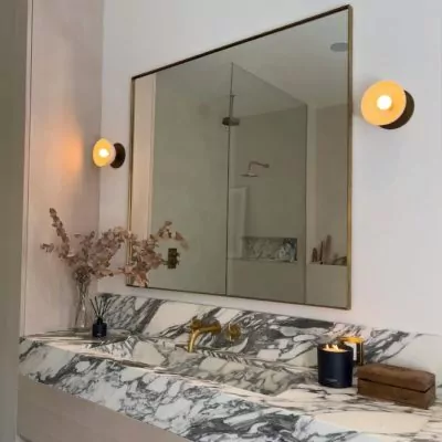 candle by mirror