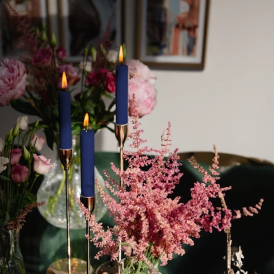 blue candles