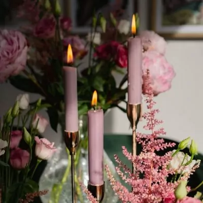 pink candles